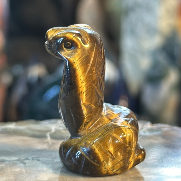 🎄SALE🎄Tigers Eye Snake Carving! - Picture 4 of 6